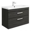 Brooklyn 800mm Black 2 Drawer Wall Hung Vanity Unit 2 Brooklyn 800mm Black 2 Drawer Wall Hung Vanity Unit -Wall Hung Vanity Units Shop BWH8BLK2D np