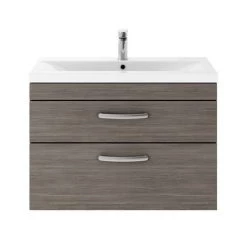 Brooklyn 800mm Grey Avola 2 Drawer Wall Hung Vanity Unit 11 Brooklyn 800mm Grey Avola 2 Drawer Wall Hung Vanity Unit -Wall Hung Vanity Units Shop BWH8GA2D d4 460