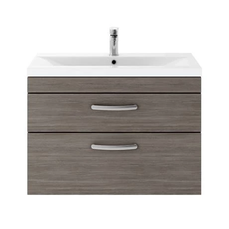Brooklyn 800mm Grey Avola 2 Drawer Wall Hung Vanity Unit 7 Brooklyn 800mm Grey Avola 2 Drawer Wall Hung Vanity Unit - Image 5