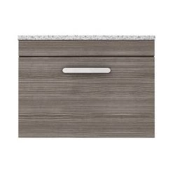 Brooklyn Wall Hung Countertop Vanity Unit - Grey Avola - 600mm with White Worktop & Chrome Handle -Wall Hung Vanity Units Shop BWHG6WW d3 460