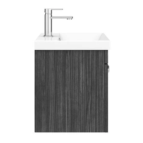 Brooklyn 500 Black Wall Hung 1-Drawer Vanity Unit with Thin-Edge Basin 7 Brooklyn 500 Black Wall Hung 1-Drawer Vanity Unit with Thin-Edge Basin - Image 5