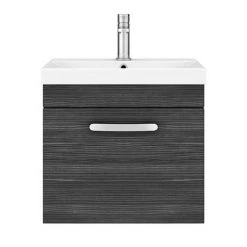 Brooklyn 500 Black Wall Hung 1-Drawer Vanity Unit with Thin-Edge Basin 13 Brooklyn 500 Black Wall Hung 1-Drawer Vanity Unit with Thin-Edge Basin -Wall Hung Vanity Units Shop BWHSD5BLKTE d6 460