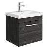 Brooklyn 500 Black Wall Hung 1-Drawer Vanity Unit with Thin-Edge Basin -Wall Hung Vanity Units Shop BWHSD5BLKTE p
