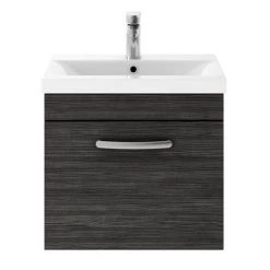 Brooklyn 500mm Black Wall Hung Vanity Unit - Single Drawer 10 Brooklyn 500mm Black Wall Hung Vanity Unit - Single Drawer -Wall Hung Vanity Units Shop BWHSD5BLK d1 460