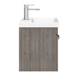 Brooklyn 500 Grey Avola Wall Hung 1-Drawer Vanity Unit with Thin-Edge Basin -Wall Hung Vanity Units Shop BWHSD5GATE n d1 460