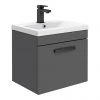 Brooklyn Wall Hung Vanity - Gloss Grey - 500mm Wide 1-Drawer inc. Matt Black Handle 1 Brooklyn Wall Hung Vanity - Gloss Grey - 500mm Wide 1-Drawer inc. Matt Black Handle -Wall Hung Vanity Units Shop BWHSD5GGMB p
