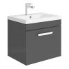 Brooklyn 500mm Gloss Grey Wall Hung 1-Drawer Vanity Unit -Wall Hung Vanity Units Shop BWHSD5GG np
