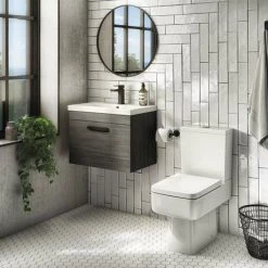 Brooklyn Wall Hung Vanity - Black - 600mm Wide 1-Drawer inc. Matt Black Handle 7 Brooklyn Wall Hung Vanity - Black - 600mm Wide 1-Drawer inc. Matt Black Handle -Wall Hung Vanity Units Shop BWHSD6BLK MB d2 460