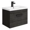 Brooklyn Wall Hung Vanity - Black - 600mm Wide 1-Drawer inc. Matt Black Handle 2 Brooklyn Wall Hung Vanity - Black - 600mm Wide 1-Drawer inc. Matt Black Handle -Wall Hung Vanity Units Shop BWHSD6BLK MB p