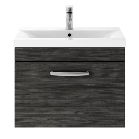 Brooklyn 600mm Black Wall Hung Vanity Unit - Single Drawer 7 Brooklyn 600mm Black Wall Hung Vanity Unit - Single Drawer - Image 5