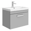 Brooklyn 600 Grey Mist Wall Hung 1-Drawer Vanity Unit with Thin-Edge Basin 2 Brooklyn 600 Grey Mist Wall Hung 1-Drawer Vanity Unit with Thin-Edge Basin -Wall Hung Vanity Units Shop BWHSD6GMTE n p