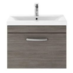 Brooklyn 600mm Grey Avola Wall Hung Vanity Unit - Single Drawer 11 Brooklyn 600mm Grey Avola Wall Hung Vanity Unit - Single Drawer -Wall Hung Vanity Units Shop BWHSD6GRY d3 460
