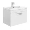 Brooklyn 600mm White Gloss Wall Hung Vanity Unit - Single Drawer 1 Brooklyn 600mm White Gloss Wall Hung Vanity Unit - Single Drawer -Wall Hung Vanity Units Shop BWHSD6WHT prod