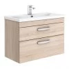 Brooklyn 800mm Natural Oak 2 Drawer Wall Hung Vanity Unit 2 Brooklyn 800mm Natural Oak 2 Drawer Wall Hung Vanity Unit -Wall Hung Vanity Units Shop Brooklyn 800mm Natural Oak 2 Drawer Wall Hung Vanity Unit p