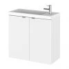 Hudson Reed 600mm Gloss White Wall Hung Compact Unit & Basin 2 Hudson Reed 600mm Gloss White Wall Hung Compact Unit & Basin -Wall Hung Vanity Units Shop CBI129 P