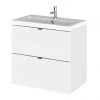 Hudson Reed 600mm Gloss White Full Depth Wall Hung 2-Drawer Unit & Basin 2 Hudson Reed 600mm Gloss White Full Depth Wall Hung 2-Drawer Unit & Basin -Wall Hung Vanity Units Shop CBI130 P