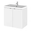 Hudson Reed 600mm Gloss White Full Depth Wall Hung 2-Door Unit & Basin 2 Hudson Reed 600mm Gloss White Full Depth Wall Hung 2-Door Unit & Basin -Wall Hung Vanity Units Shop CBI136 P