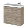Hudson Reed 600mm Driftwood Wall Hung Compact Unit & Basin 1 Hudson Reed 600mm Driftwood Wall Hung Compact Unit & Basin -Wall Hung Vanity Units Shop CBI229 P