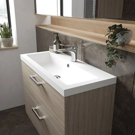 Hudson Reed Fusion 800mm Driftwood Full Depth Wall Hung 2-Drawer Unit & Basin 5 Hudson Reed Fusion 800mm Driftwood Full Depth Wall Hung 2-Drawer Unit & Basin - Image 3
