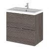 Hudson Reed 600mm Grey Avola Full Depth Wall Hung 2-Drawer Unit & Basin 2 Hudson Reed 600mm Grey Avola Full Depth Wall Hung 2-Drawer Unit & Basin -Wall Hung Vanity Units Shop CBI530 P