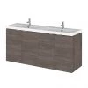 Hudson Reed 1200mm Grey Avola Full Depth Wall Hung Unit & Double Basin 1 Hudson Reed 1200mm Grey Avola Full Depth Wall Hung Unit & Double Basin -Wall Hung Vanity Units Shop CBI533 P