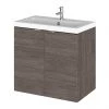 Hudson Reed 600mm Grey Avola Full Depth Wall Hung 2-Door Unit & Basin 1 Hudson Reed 600mm Grey Avola Full Depth Wall Hung 2-Door Unit & Basin -Wall Hung Vanity Units Shop CBI536 P