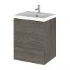 Hudson Reed Fusion 400mm Grey Avola Full Depth Wall Hung Unit & Basin 1 Hudson Reed Fusion 400mm Grey Avola Full Depth Wall Hung Unit & Basin -Wall Hung Vanity Units Shop CBI539 P