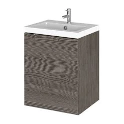 Hudson Reed Fusion 400mm Grey Avola Full Depth Wall Hung Unit & Basin
