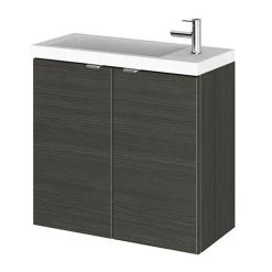 Hudson Reed 600mm Hacienda Black Wall Hung Compact Unit & Basin