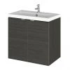 Hudson Reed 600mm Hacienda Black Full Depth Wall Hung 2-Door Unit & Basin 2 Hudson Reed 600mm Hacienda Black Full Depth Wall Hung 2-Door Unit & Basin -Wall Hung Vanity Units Shop CBI636 P