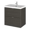 Hudson Reed Fusion 500mm Hacienda Black Full Depth Wall Hung 2-Drawer Unit & Basin 1 Hudson Reed Fusion 500mm Hacienda Black Full Depth Wall Hung 2-Drawer Unit & Basin -Wall Hung Vanity Units Shop CBI641 P