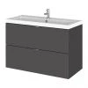 Hudson Reed Fusion 800mm Gloss Grey Full Depth Wall Hung 2-Drawer Unit & Basin 1 Hudson Reed Fusion 800mm Gloss Grey Full Depth Wall Hung 2-Drawer Unit & Basin -Wall Hung Vanity Units Shop CBI931 P