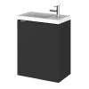Hudson Reed 400mm Gloss Grey Wall Hung Compact Unit & Basin 2 Hudson Reed 400mm Gloss Grey Wall Hung Compact Unit & Basin -Wall Hung Vanity Units Shop CBI937 P