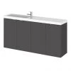 Hudson Reed Fusion 1000mm Gloss Grey Compact Wall Hung Unit & Basin 2 Hudson Reed Fusion 1000mm Gloss Grey Compact Wall Hung Unit & Basin -Wall Hung Vanity Units Shop CBI943 P