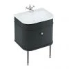 Burlington Chalfont 650mm Matt Black Single Drawer Vanity Unit with Chrome Handle 2 Burlington Chalfont 650mm Matt Black Single Drawer Vanity Unit with Chrome Handle -Wall Hung Vanity Units Shop CH65CC P