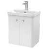 Cruze 500mm Curved Gloss White Wall Hung Vanity Unit 2 Cruze 500mm Curved Gloss White Wall Hung Vanity Unit -Wall Hung Vanity Units Shop CRZ5WHVW p