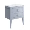 Crosswater Canvass Storm Grey Matt 600mm Double Drawer Unit with Carrara Marble Effect Worktop 2 Crosswater Canvass Storm Grey Matt 600mm Double Drawer Unit with Carrara Marble Effect Worktop -Wall Hung Vanity Units Shop CV600WLSG P