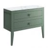 Crosswater Canvass Sage Green 900mm Double Drawer Unit with Carrara Marble Effect Worktop 2 Crosswater Canvass Sage Green 900mm Double Drawer Unit with Carrara Marble Effect Worktop -Wall Hung Vanity Units Shop CV900WLSGR P