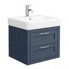 Chatsworth Traditional Blue 560mm 2 Drawer Wall Hung Vanity 1 Chatsworth Traditional Blue 560mm 2 Drawer Wall Hung Vanity -Wall Hung Vanity Units Shop CWH560BLU2D p