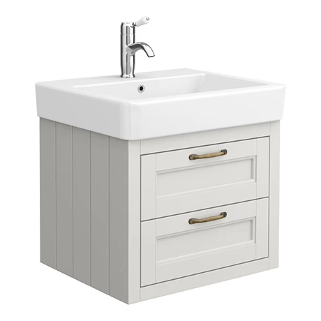 Chatsworth Traditional Grey 560mm 2 Drawer Wall Hung Vanity 3 Chatsworth Traditional Grey 560mm 2 Drawer Wall Hung Vanity