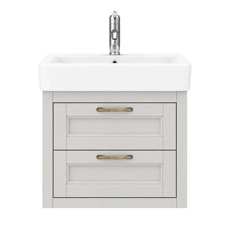 Chatsworth Traditional Grey 560mm 2 Drawer Wall Hung Vanity 6 Chatsworth Traditional Grey 560mm 2 Drawer Wall Hung Vanity - Image 4