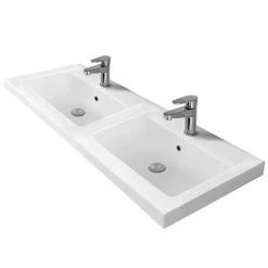 Brooklyn 1205mm White Gloss Wall Hung Double Basin Vanity Unit 8 Brooklyn 1205mm White Gloss Wall Hung Double Basin Vanity Unit -Wall Hung Vanity Units Shop DBWH12WHT d2 460