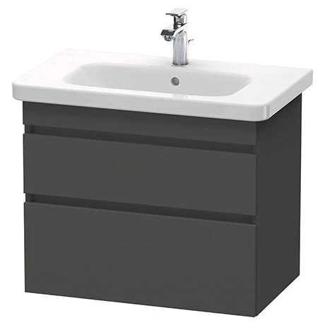 Duravit DuraStyle 800mm 2-Drawer Wall Mounted Vanity Unit - Graphite Matt 3 Duravit DuraStyle 800mm 2-Drawer Wall Mounted Vanity Unit - Graphite Matt
