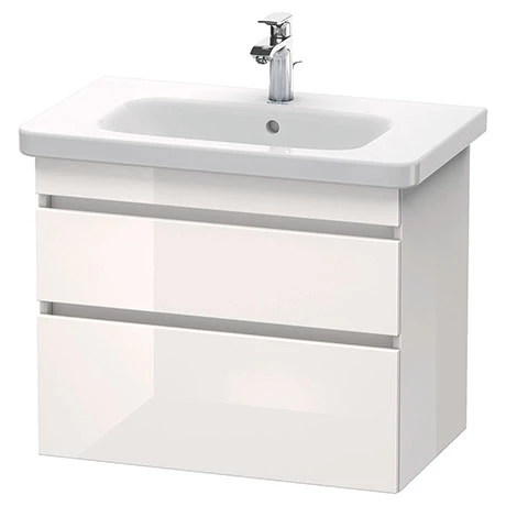 Duravit DuraStyle 800mm 2-Drawer Wall Mounted Vanity Unit - White High Gloss 3 Duravit DuraStyle 800mm 2-Drawer Wall Mounted Vanity Unit - White High Gloss