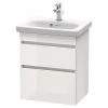 Duravit DuraStyle 550mm 2-Drawer Wall Mounted Vanity Unit - White High Gloss -Wall Hung Vanity Units Shop DDS550GW P