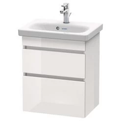 Duravit DuraStyle 550mm 2-Drawer Wall Mounted Vanity Unit - White High Gloss
