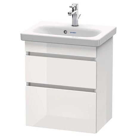 Duravit DuraStyle 550mm 2-Drawer Wall Mounted Vanity Unit - White High Gloss 3 Duravit DuraStyle 550mm 2-Drawer Wall Mounted Vanity Unit - White High Gloss