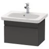 Duravit DuraStyle 635mm 1-Drawer Wall Mounted Vanity Unit - Graphite Matt -Wall Hung Vanity Units Shop DDS580GM P