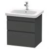 Duravit DuraStyle 650mm 2-Drawer Wall Mounted Vanity Unit - Graphite Matt 1 Duravit DuraStyle 650mm 2-Drawer Wall Mounted Vanity Unit - Graphite Matt -Wall Hung Vanity Units Shop DS2650GM0TH P