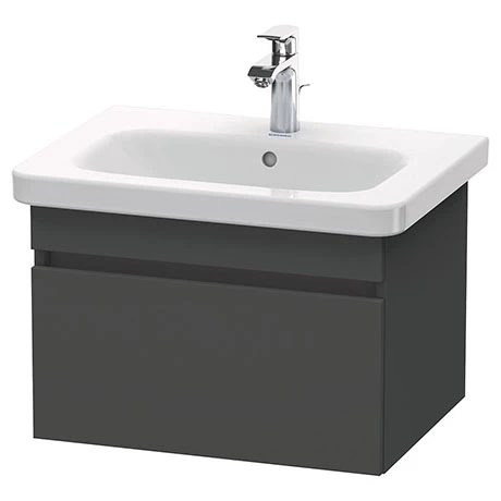 Duravit DuraStyle 650mm 1-Drawer Wall Mounted Vanity Unit - Graphite Matt 3 Duravit DuraStyle 650mm 1-Drawer Wall Mounted Vanity Unit - Graphite Matt